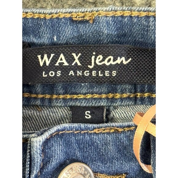 Wax Jean womens size Small Blue Denim Distressed Skirt - Picture 4 of 13